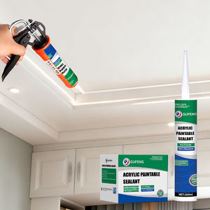 <span class=keywords><strong>Sellador</strong></span> Acrílico de Alta Calidad, de Curado Rápido, Impermeable, de un Componente, Pintable, en Cartucho Blanco/Transparente - Product Image 4