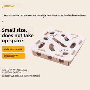 Boîte interactive en feutre pour chat avec clochette, jouet pour animaux de compagnie pour le jeu et le griffoir, vente en gros - Product Image 3