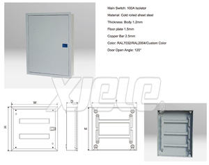 Caja de carril DIN estándar para ingeniería, especificaciones completas para proyectos de soporte electromecánico - Product Image 6