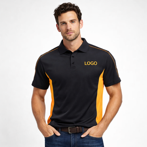 High Quality Short Sleeve Plus Size Athletic Personalized Black Men's Polo Shirt with Custom logo