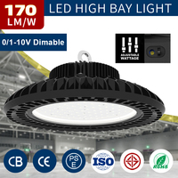 Lampe industrielle en aluminium IP65 100W 150W 200W 250W pour entrepôt UFO LED luminaire à haute baie