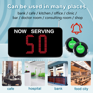 Sistema di trasmissione vocale Wireless a 2 cifre per la visualizzazione delle chiamate in coda delle linee di attesa della banca del ristorante ospedale - Product Image 2