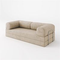 Sofá Cama Modular de Terciopelo Moderno con Compresión al Vacío, Funda Extraíble, para Sala de Estar, Hotel, Apartamento