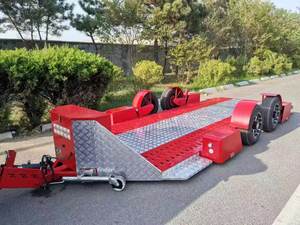 <span class=keywords><strong>Remorque</strong></span> à plateau plat utilitaire à plateau surbaissé hydraulique pour bateau, excavatrice, <span class=keywords><strong>moto</strong></span>, voiture - Product Image 4