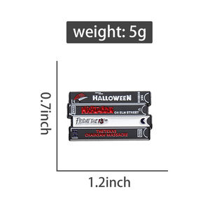 Groothandel Punk Gothic Horror Email Pinnen Custom No Moq Classic Halloween Films Friday 13 Goedkope Emaille Reversspeldjes - Product Image 2