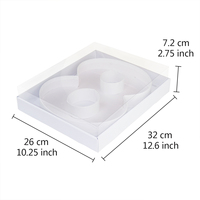 Boîte cadeau en carton rigide biodégradable de 12 pouces en forme de lettre pour décorations de cupcakes, fleurs sucrées et friandises