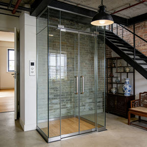 Yaşlılar İçin Kompakt Ev Asansörü Kolay Kontrol Otomatik Kapılı Apartman Villa Asansörü 2-6 PVC Çekişli/Hidrolik Tahrikli - Product Image 5