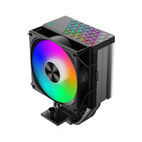 Radiateur de refroidissement par air pour processeur Red Sea H4 ARGB, 2 caloducs, ventilateur 92 mm, cuivre et aluminium, 26 dBA, 4 broches