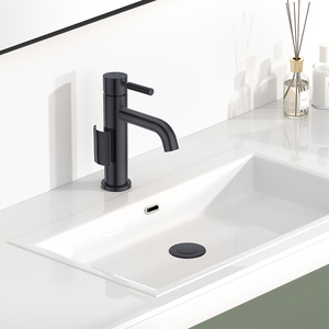 Modern Black Chrome <b>Deck</b> Mounted Single Hole Hot and Cold Water Wash Basin Sink Mixer Faucet Bathroom Tap - Product Image 5