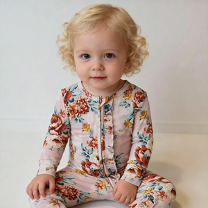 छोटे वर्ग के निर्माता कस्टम बुटीक बच्चे के कपड़े मुद्रित हुए जिपर पाजामास के कपड़े मुद्रित - Product Image 3