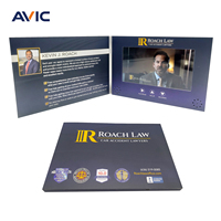 Brochure vidéo numérique personnalisée OEM avec écran LCD pour carte d'invitation de mariage et emballage cadeau