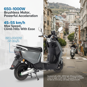 <span class=keywords><strong>Scooter</strong></span> électrique PACIFIC OEM/ODM 650W/1000W/1500W avec moteur sans balais, longue autonomie, frein à disque étanche, suspension intégrale, haute vitesse - Product Image 2