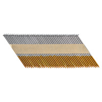 Clous en acier pour pistolet pneumatique à 34 degrés, à demi-rangée et à rangée oblique, à tige lisse, pour maisons en bois, tailles 50-90