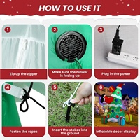Grand Père Noël gonflable publicitaire personnalisé de 12 m avec éclairage LED, qualité commerciale, décoration de Noël pour l'extérieur