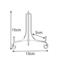 Support de Présentation Pliable Vintage en Métal à un Niveau pour Assiettes, Utilisation en Cuisine, Support Réglable Antidérapant pour Plats et Bols