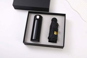 Ensemble d'entreprise optionnel : Bouteille d'eau isotherme à couvercle pop-up, parapluie pliable anti-UV UPF50+, emballage personnalisé avec logo, kit cadeau - Product Image 2