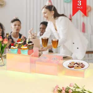 Boîte <span class=keywords><strong>de</strong></span> présentation en acrylique pré-assemblée, cube <span class=keywords><strong>de</strong></span> buffet portable moderne et coloré, personnalisable en usine, vente en gros pour les fêtes et les magasins <span class=keywords><strong>de</strong></span> détail - Product Image 5