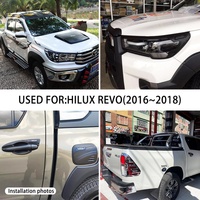 Prix de gros usine – Kits de coques de rétroviseurs auto en ABS pour Hilux Revo Noir/Chrome – Qualité supérieure