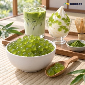 มัทฉะป๊อปปิ้งโบบา 3.2 กก. แบบกระปุก พร้อมรับประทาน สำหรับร้านชานมไข่มุก รับผลิตแบบ OEM แบรนด์ส่วนตัว - Product Image 1