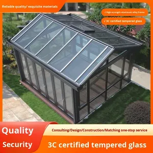 Nuevo Diseño de Solárium de Vidrio Personalizado, Económico, de Aleación de Aluminio, para Patio o Terraza - Product Image 5