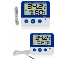 Digital Hygrometer Thermometer C602 Temperature Humidity Monitor with LCD Display and Alarm
