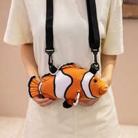 Sac à dos personnalisé OEM/ODM, nouvelle arrivée, mignon, en forme de poisson, cadeau de la Saint-Valentin, sacs à dos pour enfants, sacs à dos en peluche, sacs à dos personnalisés