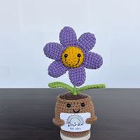Nouvelle fleur au crochet adorable faite à la main en forme de tournesol en pot 2026 – Cadeau de remerciement, cadeaux pour la fête des Mères
