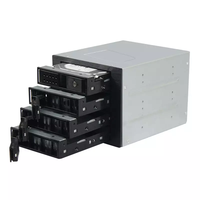 Casing HDD Modular 4 Bay Hot Swap untuk 4*3.5 HDD, Adaptor Modular 3*5.25 CD, Sasis Rak 3U
