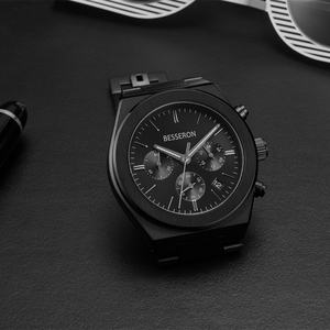 Reloj de Cuarzo de Lujo para Hombre con Logotipo Personalizado de Fábrica Profesional, Cronógrafo de Acero Inoxidable, Correa de Cuero y Nailon, Último Modelo - Product Image 4