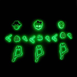 Boucle <span class=keywords><strong>de</strong></span> chaussure unisexe en PVC souple, motif crâne squelette phosphorescent pour Halloween, style sabot Croc, fabriquée en Chine, transfrontalière - Product Image 2