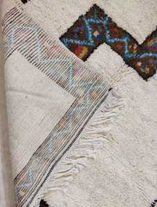 Laine berbère marocaine fait à la main Beni Ourain Azilal tapis personnalisable Rectangle couloir motif pour Camping voyage prière pique-niques - Product Image 3