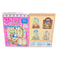 Livre d'autocollants en papier pour scènes de dessins animés Wonderland, autocollants PET de scènes de contes de fées et de princesses, pour journalisation immersive DIY