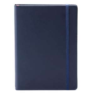 Carnet en cuir PU vintage bleu marine personnalisé avec gravure 4 couleurs pour cadeau promotionnel - Product Image 4