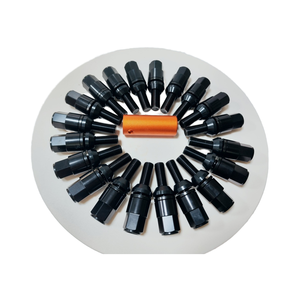 Boulons à capuchon plat coniques noirs M14x1.25 de haute qualité pièces de <span class=keywords><strong>boulon</strong></span> de roue et de voiture modifiées universelles pour Benz <span class=keywords><strong>BMW</strong></span> Porsche Audi VW - Product Image 5