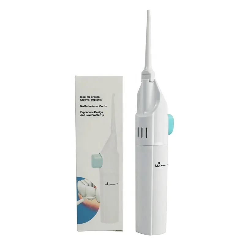 Professionele Schone Tanden Ultrasone Draagbare Zwart Water Flosser Tand Monddouche Airfloss Water Jet Pick Tooth Cleaner