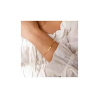 Loveher bijoux de haute qualité pas cher gravé personnalisé Signature bijoux Style minimaliste Mini nom barre Bracelet