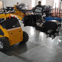Mini-chargeuse compacte sur chenilles avec grappin, composants de base en acier Q345B de haute qualité pour la construction et l'agriculture