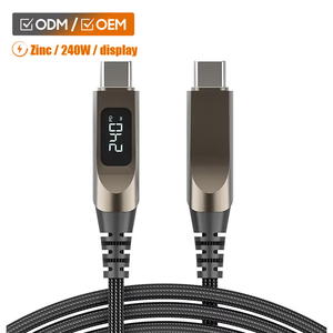 Cable de Carga Rápida USB <span class=keywords><strong>C</strong></span> a USB <span class=keywords><strong>C</strong></span> de 240W, Cable de Carga Tipo <span class=keywords><strong>C</strong></span> con Trenzado de Nailon, Accesorios para Teléfono, Venta al Por Mayor - Product Image 1