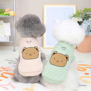 2025 nuevo diseño clásico <span class=keywords><strong>abrigo</strong></span> de algodón sólido Otoño Invierno ropa para mascotas anillo de tracción chaleco polar de dos piernas para perros nuevo diseño de dibujos animados - Product Image 1