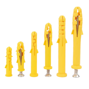 Yellow <strong>Croaker</strong> Expansion Pipe M6-M12 Steel Iron and Nylon Materials Wall Anchor DIN Standard Inch Measurement - Product Image 3
