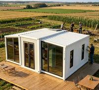 Maison portable de 20 pieds et 40 pieds, projet de maison conteneur de luxe préfabriquée extensible de 40 pieds avec chambre et cuisine