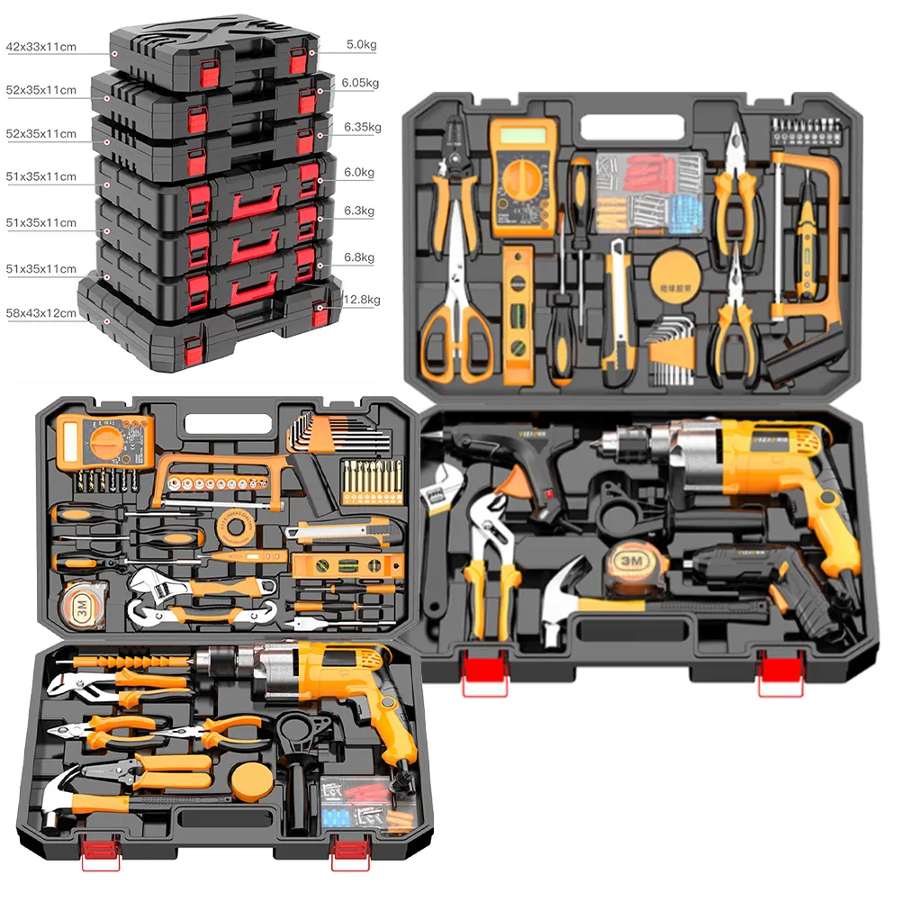Professional Toolbox Household Set, Multifunctional Combination Maintenance Electrician Dedicated Tools/
