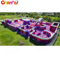 Parc d'attractions gonflable commercial personnalisé, grande aire de jeux gonflable intérieure et extérieure pour enfants et adultes