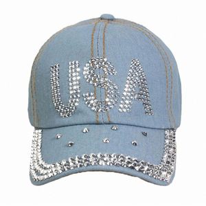 Gorras de Béisbol Vintage con Incrustaciones de Diamantes de Moda al por Mayor para Mujer, Sombrero Vaquero Casual, Gorra Pequeña de Pico de Pato que Estiliza el Rostro - Product Image 5