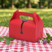 Boîte à gâteau personnalisée avec logo, en papier kraft de qualité alimentaire, avec poignée et fenêtre, pour pâtisserie, desserts, emballage à emporter