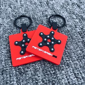 Porte-clés en silicone personnalisé avec logo, sublimation 2D 3D, plastique coloré, promotion, caoutchouc souple PVC - Product Image 1