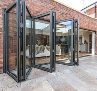 Puerta Plegable de Aluminio AOSTTER de Alta Transparencia con Triple Vidrio Templado de Seguridad y Aislamiento Acústico para el Hogar