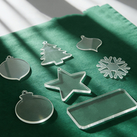 Ornements de Noël en acrylique transparent, formes variées, pour bricolage, décorations suspendues pour l'arbre, fournitures de fêtes