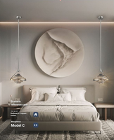 Suspension design en verre, style nordique de luxe léger, créative et personnalisée, à tête unique, pour restaurant et chambre à coucher