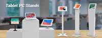 Support de tablette de poteau monté sur bureau réglable en hauteur à double écran pour 10.2"